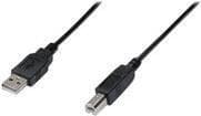 DIGITUS - USB-kabel - USB (M) till USB typ B (M) - 3,0m - gjuten - svart (DB-300105-030-S)