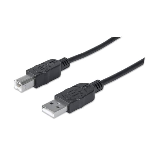Manhattan 337779 Hi-Speed USB 2.0 anslutningskabel (typ A hane till typ B hane) 5 m svart