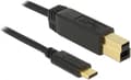 Pikkukuva 1 / 5: DeLOCK USB-C - USB-B -kaapeli - USB3.1 Gen 2 - jopa 3A / musta - 1 metri