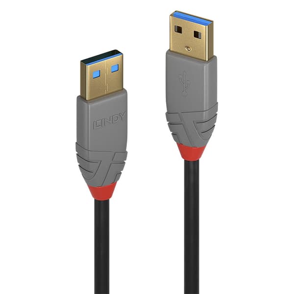 Lindy 36753 USB-kabel 3 m USB A Hane Svart - Grå (36753)