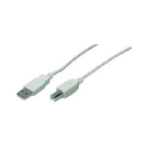 M-CAB - USB-kabel - USB Typ A, 4-stift (M) - USB Typ B, 4-stift (M) - 3,0 m - Grå (7100039)