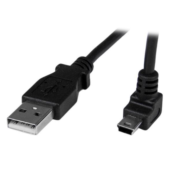 StarTech.com USB-mini-USB-kulmaliitin - USB A - Mini B -kaapeli - USB-kaapeli - Mini USB Type B (M) - USB-tyypin A 4-nastainen (M) - 1,0 m - 90 asteen