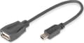 Miniatyrbild 1 av 5: ASSMANN Elektroniska kabeladaptrar/reducerare USB 2.0 OTG 0.2m
