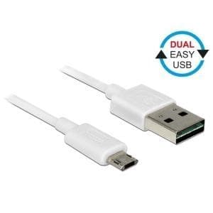 DeLOCK EASY-USB - USB-kaapeli - USB (M) - 5-nastaiseen mikro-USB-tyyppiin B (M) - 1,0 m (USB/USB2.0) - käännettävä A-liitin, käännettävä mikro-B-liiti