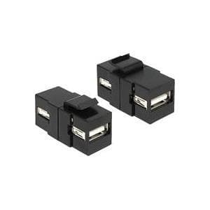 DeLOCK Keystone modul - Keystone Jack - USB Type A - Sort (86367)