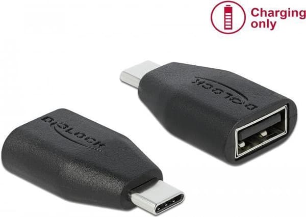 DeLOCK USB Data Blocker - lås til USB-C-port - sort (66528)