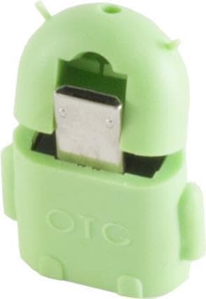 S/CONN maksimale tilslutningsmuligheder smartphone-adapter USB OTG (on-the-go) adapter, Micro-B stik til A-stik 2.0, Android stil grøn (33905-1)