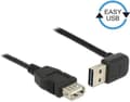 Miniatyrbild 1 av 8: Easy-USB2.0 förlängningskabel USB-A vinklad topp/botten - 1 meter