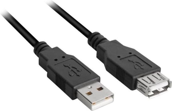 Sharkoon USB A 2.0 förlängningskabel 1,0 meter