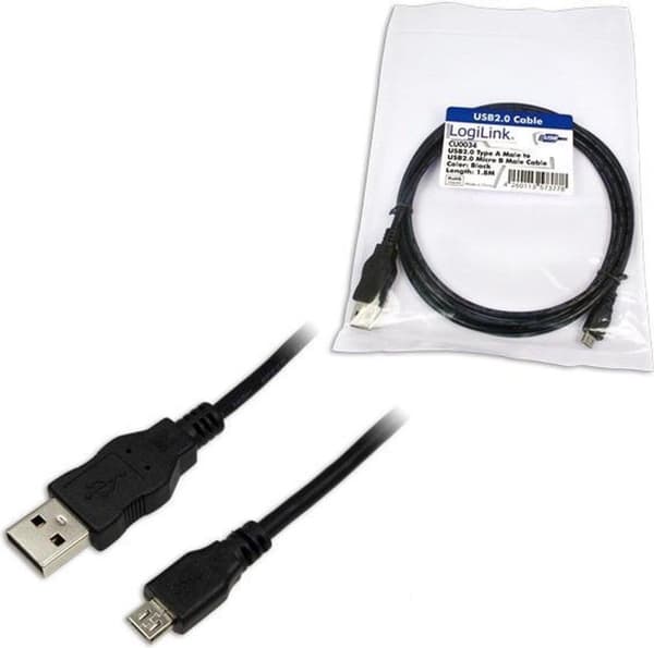 Logilink - USB 2.0 A Uros USB 2.0 Micro Male - 1,8 m