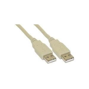 InLine USB 2.0-kabel, A till A, beige - 2m (34318H)