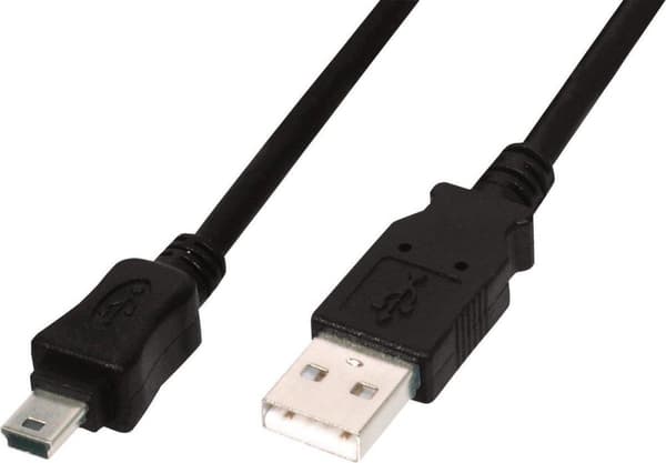 Digitus AK-300130-030-S USB-kabel 3 m USB 2.0 USB A Mini USB B Svart