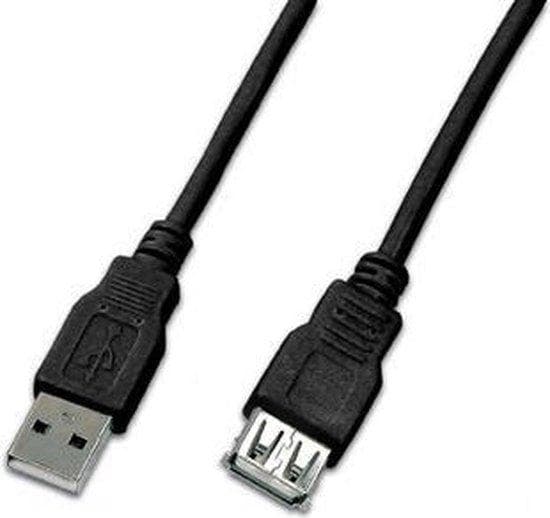Wirewin USB 2.0-kabel, A-kontakt/A-uttag, svart USB (USB AA MF 1.5 SW)