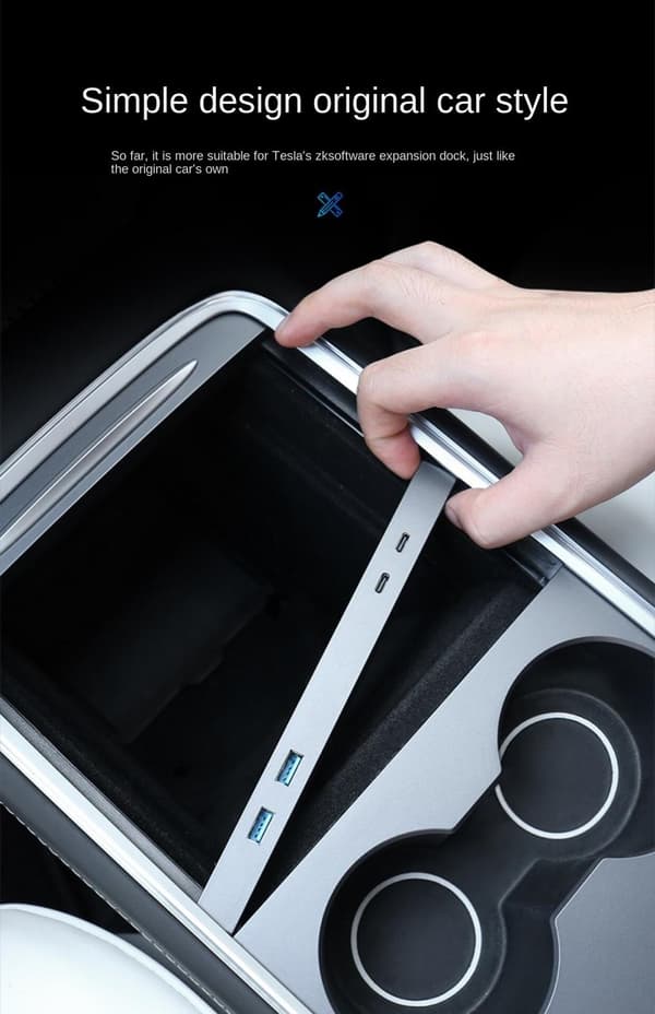 Dockningsstation för Tesla model 3/Y 2x USB - A 2X USB - C