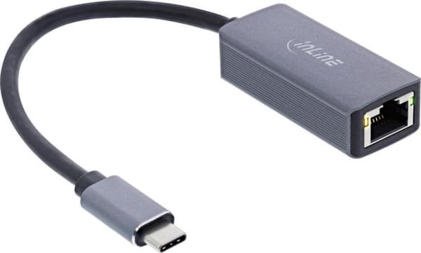 USB 3,2 till 2,5 Gb/s nätverksadapterkabel Typ-C RJ45 - Full Duplex - Halv Duplex (33380M) Grå