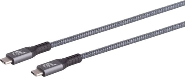 S/CONN maximal anslutning USB-C-anslutningskabel--USB-kabel typ C-kontakt till typ C-kontakt, 4.0, 240W, PRO, 2.0m (13-68035)