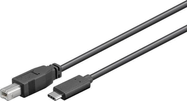 Microconnect W127021091 USB-kabel 3 m USB 2.0 USB C USB B Svart (USB3.1C2B3)