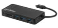 Miniatyrbild 1 av 4: Manhattan USB-C Dock/hubb med kortläsare - portar (x3): USB-A (x3), 5 Gbps (USB 3.2 Gen1 aka USB 3.0), extern strömförsörjning behövs ej, SuperSpeed U
