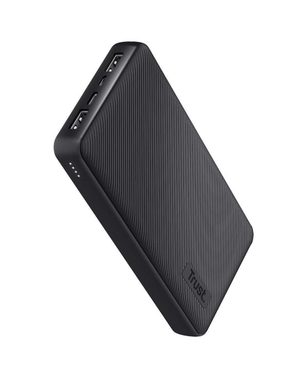 Trust Primo Eco - Virtapankki - 20 000 mAh - USB-A/USB-C - Musta