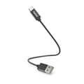 Miniatyrbild 1 av 2: Hama laddkabel, USB-A - USB-C, 0,2 m, nylon, svart (00201600)