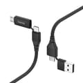 Miniatyrbild 1 av 2: Hama 00201537 USB-kabel 1,5 m USB 2.0 USB A/USB C USB C/Micro USB B svart (00201537)