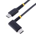 Miniatyrbild 1 av 5: StarTech.com 1m USB-C-laddningskabel, vinklad USB-C-kabel, 60W PD 3A, Robust snabbladdnings-USB-C-kabel, USB 2.0 Type-C, USB-laddningskabel med aramid