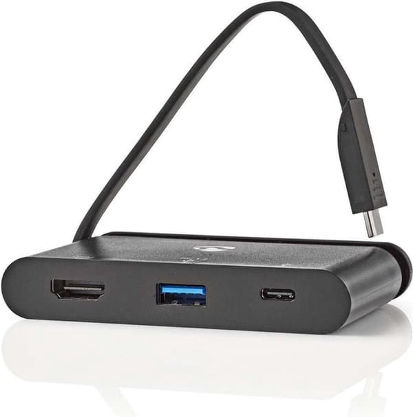 Nedis USB Multi Port Adapter | USB 3.2 Gen 1 | USB-C™ han | HDMI™ hun / USB-A hun / USB-C™ hun | Forniklet | Sort | Vinduesboks med Eurolås