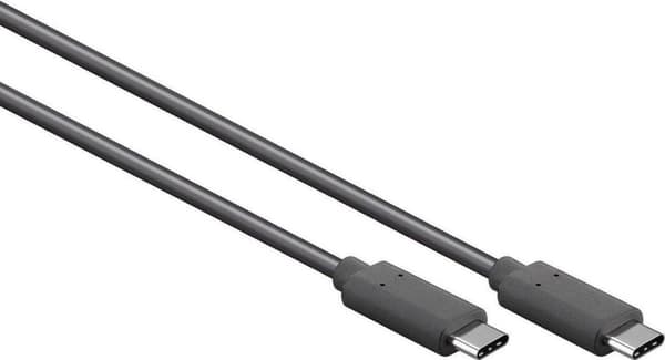 USB-C til USB-C-kabel med E-Marker-chip - USB3.2 (op til 20 Gbit/s) - PD op til 20V/5A - video op til 4K 60Hz / sort - 0,50 meter