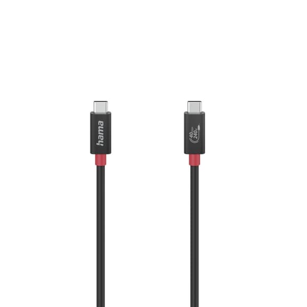 Hama 00200779 USB-kabel 1 m USB4 Gen 3x2 USB C Svart