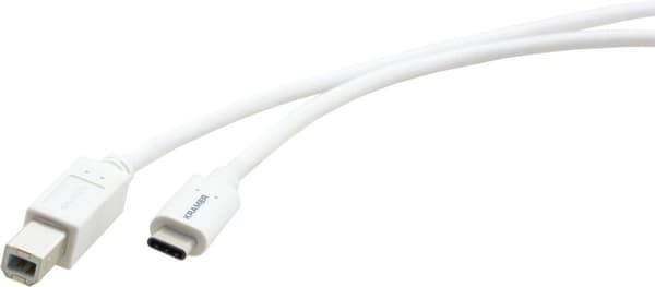 Kramer Electronics C-USB/CB-10, 3 m, USB C, USB B, USB 2.0, 480 Mbit/s, vit