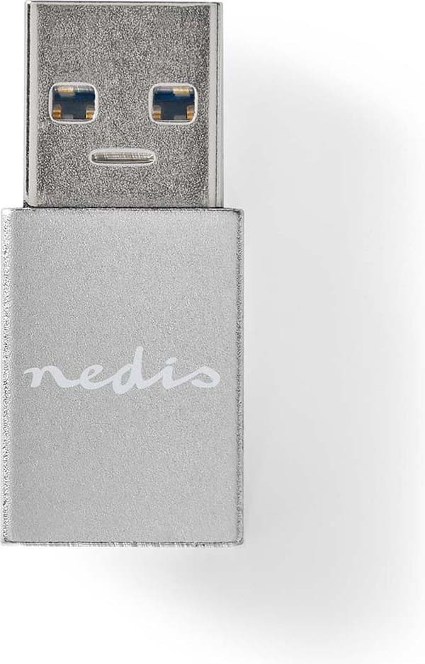 USB-adapter | USB 3.2 Gen 1 | USB-A hane | USB-C™ hona | 5 Gbps | Nickelpläterad | Svart | Låda