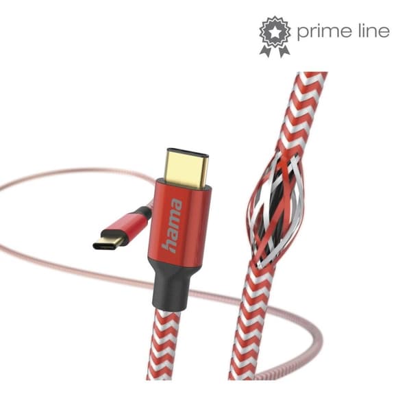 Hama reflekterande USB-kabel 1,5 m USB 2.0 USB C Röd