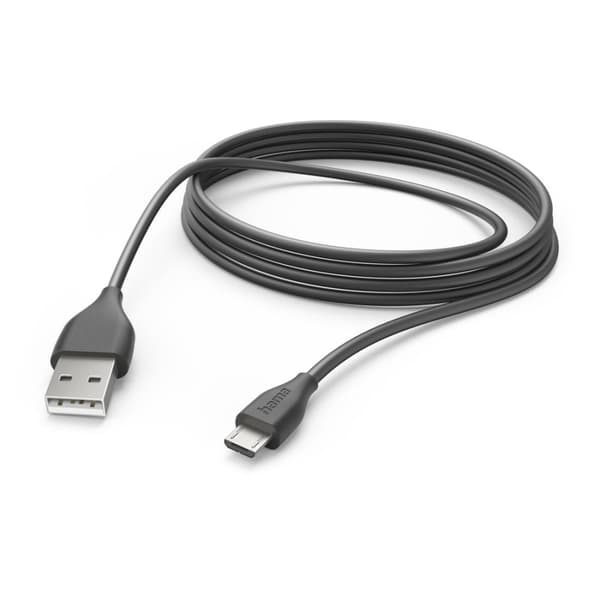 Hama 00201588 USB-kabel 3 m USB 2.0 USB A Micro USB B Svart