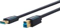 Miniatyrbild 1 av 3: clicktronic USB-kabel USB 3.2 Gen1 (USB 3.0 / USB 3.1 Gen1) USB-A-kontakt, USB-B-kontakt 50,00 cm Blåguldpläterade kontakter