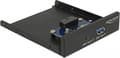Miniatyrbillede 1 af 4: Delock 63962 drevbåspanel 8,89 cm (3,5'') I/O-porte panel Sort