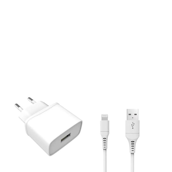 Laddare Vägg GEAR1xUSB 1A Lightning 1m