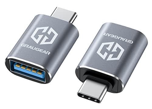 Graugear USB 3.2 Gen2 -sovitin Type-A–C-uros (G-AD-ATC-10G-2) Harmaa