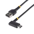 Miniatyrbillede 1 af 6: StarTech.com 15,20 cm (6") (15 cm) USB A til C-opladningskabel retvinklet, kraftigt hurtigopladning USB-C-kabel, USB 2,0 A til Type-C, holdbart og rob