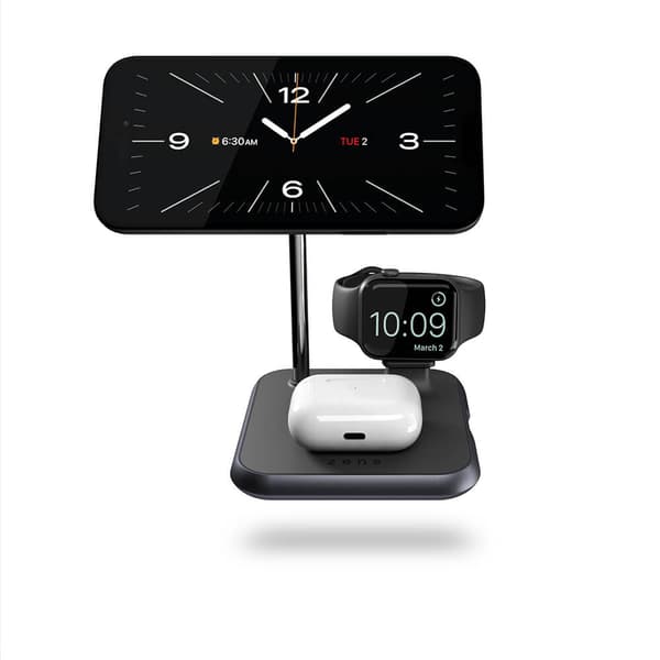 Trådløs Lader 4-i-1 Magnetisk + Ur