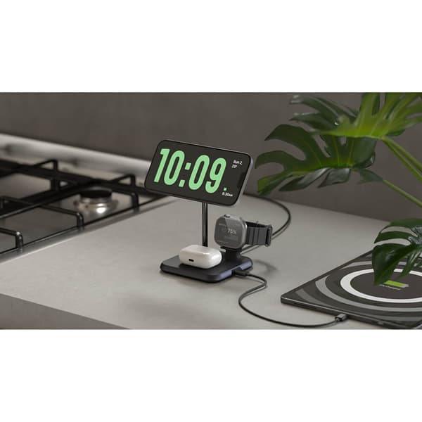 Trådløs Lader 4-i-1 Magnetisk + Ur