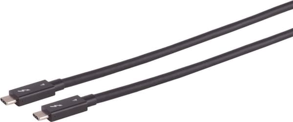 S/CONN maximal anslutning USB-C®-anslutningskabel, Typ-C hane till Type-C hane, TB4, UltraFlex, 0,25 m (13-72005)
