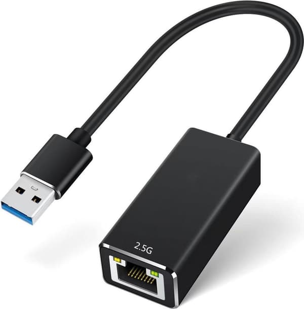 VALUE USB 3.2 Gen 1 Typ A till 2,5 Gigabit Ethernet-omvandlare (12.99.1135) Svart