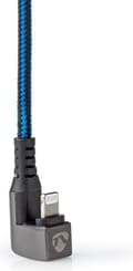 Miniatyrbillede 7 af 11: NEDIS USB-kabel USB 2.0 | Apple Lightning 8 pin | USB-C™-stik | 60W | 480 Mbps | Forniklet | 1,00 m | runde | Flettet / Nylon | Blå/sort (GCTB39650AL1