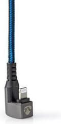 Miniatyrbillede 8 af 11: NEDIS USB-kabel USB 2.0 | Apple Lightning 8 pin | USB-C™-stik | 60W | 480 Mbps | Forniklet | 1,00 m | runde | Flettet / Nylon | Blå/sort (GCTB39650AL1