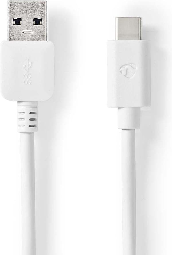 Nedis CCGW61650WT10 USB-kaapeli 1 m USB 3.2 Gen 2 (3.1 Gen 2) USB A USB C Valkoinen (CCGW61650WT10)