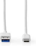 Pikkukuva 4 / 10: Nedis CCGW61650WT10 USB-kaapeli 1 m USB 3.2 Gen 2 (3.1 Gen 2) USB A USB C Valkoinen (CCGW61650WT10)