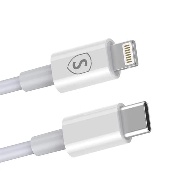 SiGN USB-C till Lightning Kabel 2A, 20W, 2m - Vit