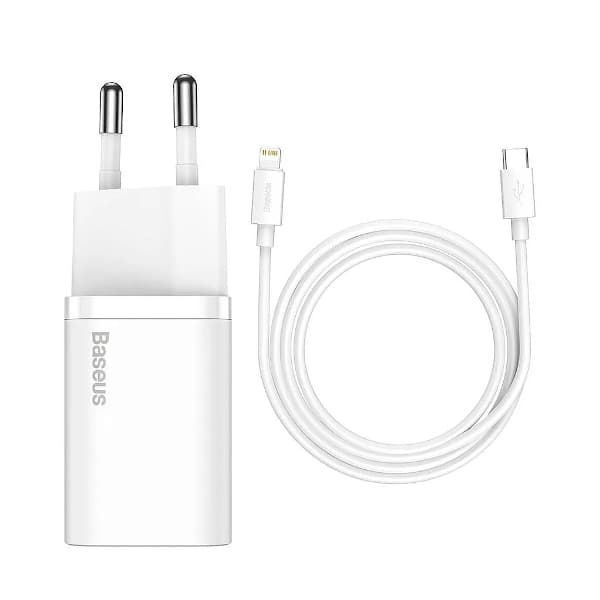 Baseus 20W Strömadapter PD 3.0 USB-C – Vit