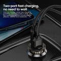 Miniatyrbillede 3 af 8: 2-ports kompakt USB-C biloplader 45W PD20W & QC 3.0
