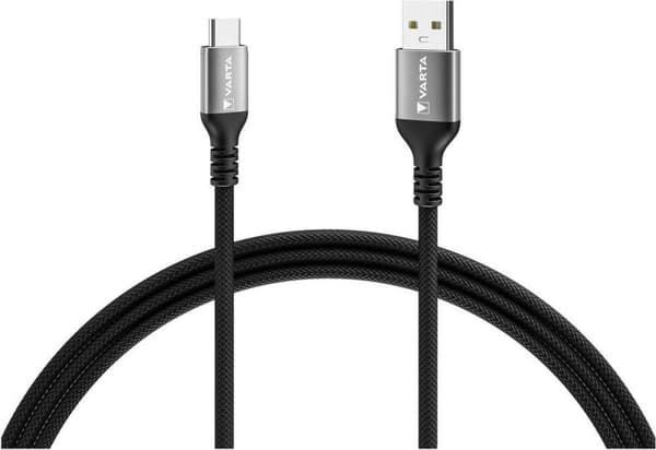 Varta Speed Charge & Sync-kabel USB-A till USB-C svart 2m 60W (57935 101 111)